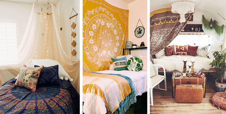 15 Gambar Hiasan Dinding Kamar Gaya Boho. Pas Buat Si Berjiwa Bebas!