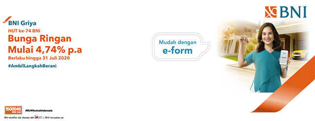 BNI Tawarkan KPR dengan Bunga Ringan Mulai 4,74%. Simak Ketentuannya!