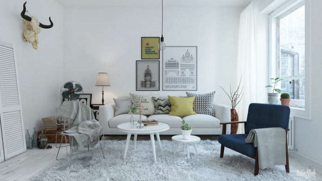 7 Inspirasi Desain Sofa Ruang Tamu Bergaya Skandinavia untuk Ruangan Mungil. Cantik, deh!