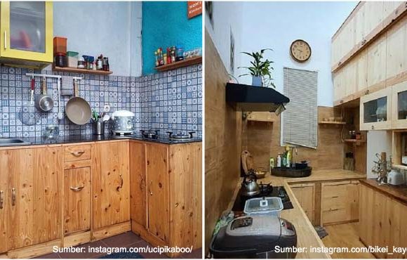 desain lemari kayu instagrammable