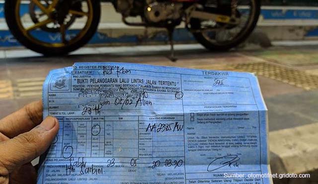 jenis surat tilang