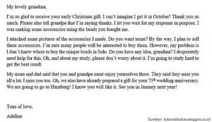 contoh personal letter