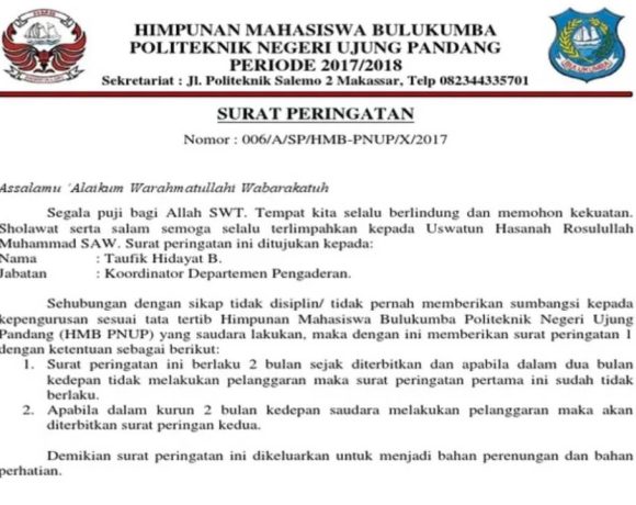 contoh surat peringatan