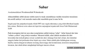 15 Contoh Ceramah tentang Sabar Singkat yang Menyentuh Hati
