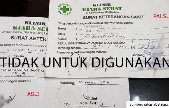 Contoh Surat Dokter Asli dan Bagaimana Cara Membedakannya dengan yang Palsu. Jangan Mau Terkecoh!