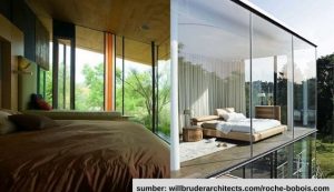 7 Inspirasi Desain Kamar Tidur Dinding Kaca Paling Cantik. Seperti Tidur di Alam Terbuka!
