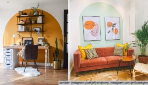 9 Ide Dekorasi Dinding Lengkung Arch Wall dari Cat yang Super Artistik. Cocok untuk Background Foto!