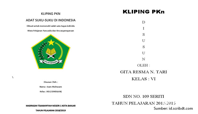 Contoh Cover Kliping untuk Tugas Sekolah. Plus Cara Membuatnya dengan Benar!
