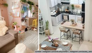 ruang tamu dan dapur tanpa sekat