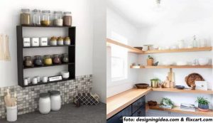 6 Inspirasi Desain Rak Dinding Dapur Minimalis dari Kayu. Ruangan Memasak Jadi Lebih Cantik!