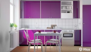 Jauh dari Kesan Norak, 8 Desain Dapur Kecil Warna Ungu Ini Sanggup Mencuri Perhatian!