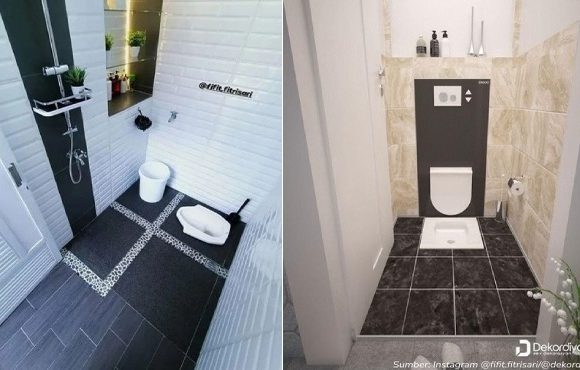 desain kamar mandi minimalis kloset jongkok tanpa bak mandi