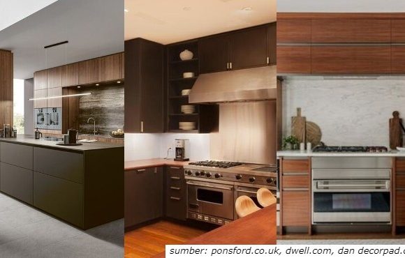 8 Inspirasi Desain Dapur Warna Coklat. Dari Kontemporer hingga Minimalis!