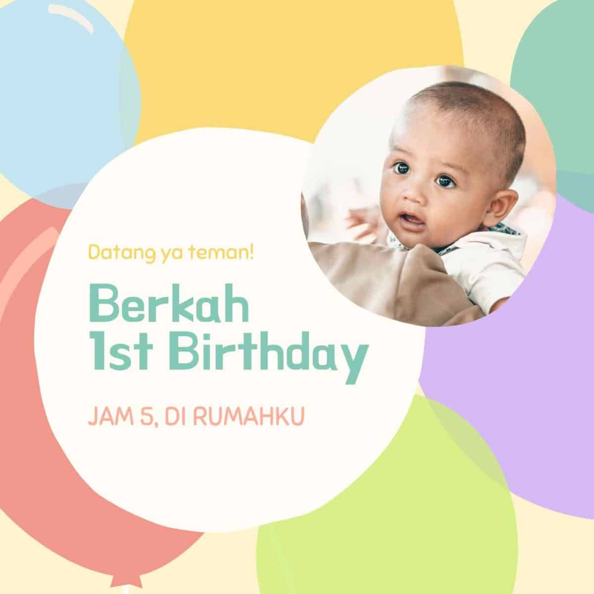 contoh undangan ulang tahun anak simpel