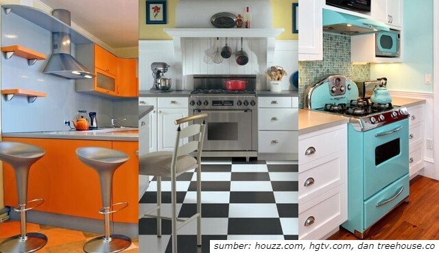 inspirasi desain dapur retro