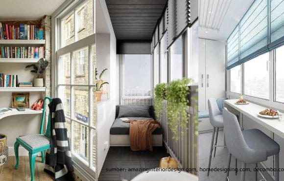 inspirasi desain balkon tertutup