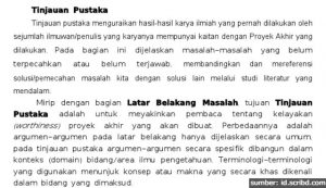 contoh tinjauan pustaka