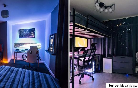 desain kamar tidur gaming