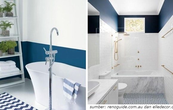 kumpulan inspirasi desain kamar mandi warna biru