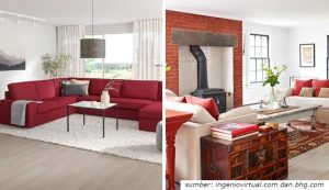 8 Desain Ruang Tamu Merah yang Modern dan Penuh Kehangatan. Bikin Rumah Lebih Aesthetic!