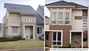 Kombinasi Warna Cat Rumah Cream dan Cokelat