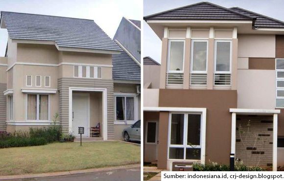 Kombinasi Warna Cat Rumah Cream dan Cokelat