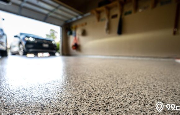 keramik garasi mobil minimalis terbaru