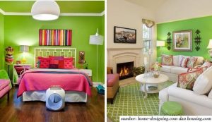 inspirasi kombinasi cat rumah warna hijau muda