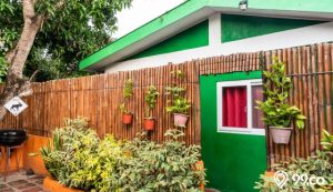 pagar rumah dari bambu