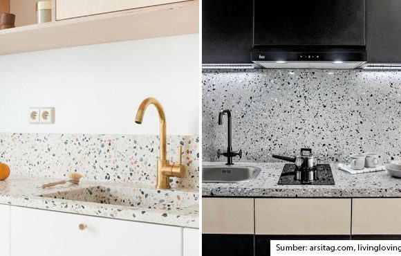 7 Inspirasi Desain Backsplash Dapur Teraso Trendi dan Memesona, Suka yang Mana?