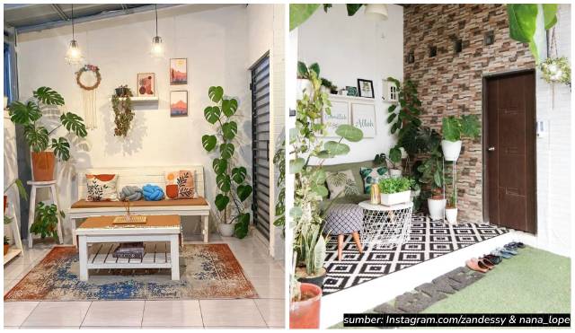ruang tamu di teras rumah type 36