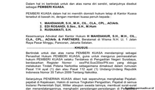 8 Contoh Surat Kuasa Khusus Perdata dan Pidana Beserta Formatnya. Catat, ya!