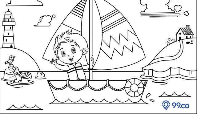 30 Gambar Mewarnai Anak yang Seru dan Menarik, Menarik Dicoba!