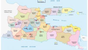 Peta Jawa Timur Lengkap dengan Nama Kota dan Penjelasannya. Yuk, Pelajari dengan Mudah!