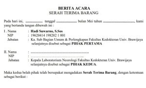 12 Contoh Berita Acara Serah Terima yang Baik dan Benar (Barang, Jabatan, Inventaris, Uang, hingga Pekerjaan)