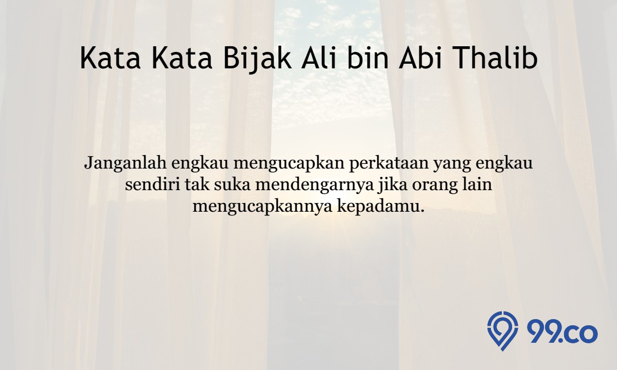 kata kata ali bin abi thalib bijak