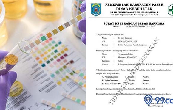 cara membuat surat keterangan bebas narkoba