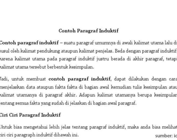 contoh paragraf induktif