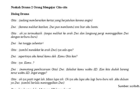 naskah drama pendek 2 orang