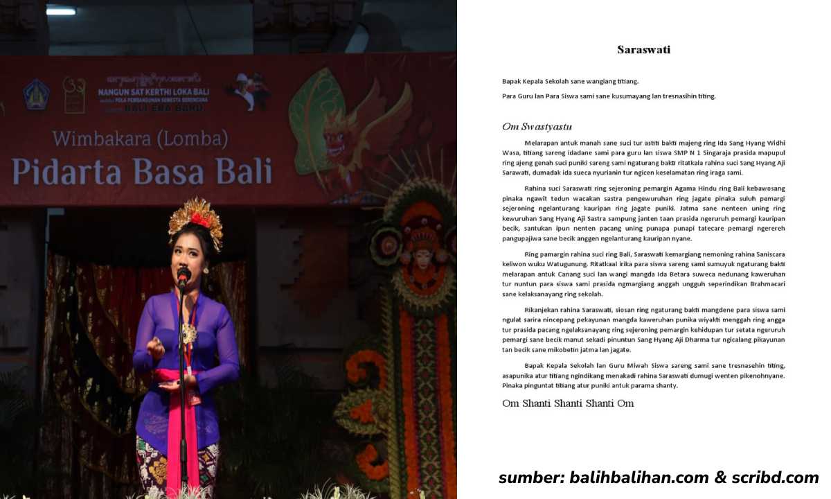 pidarta bahasa bali