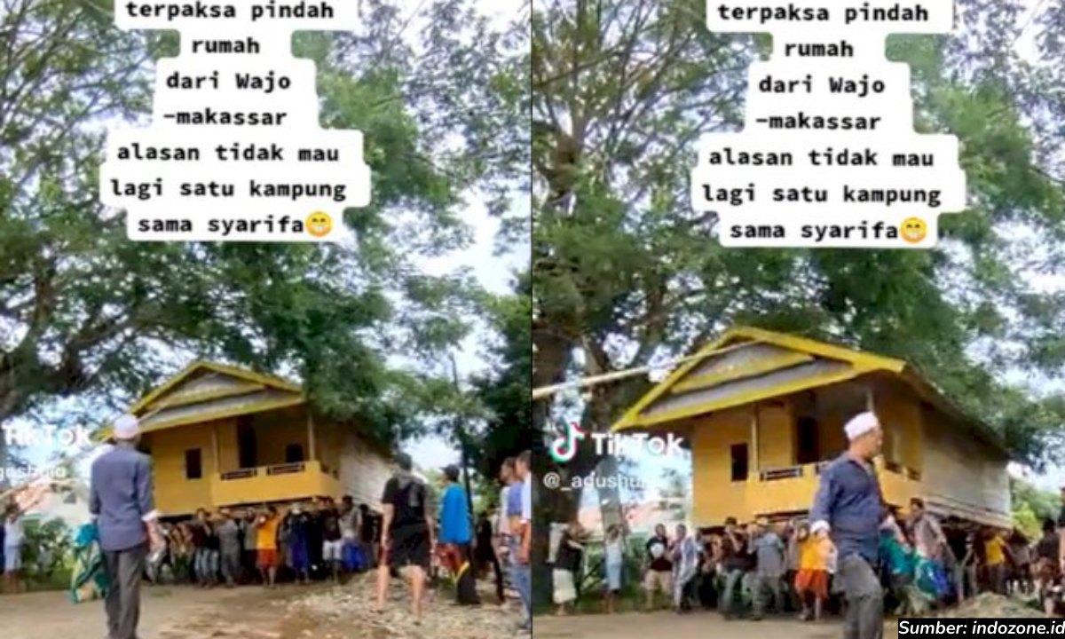 Viral Video Angkat Rumah, Ternyata Ini Tradisi Turun Temurun Suku Bugis!