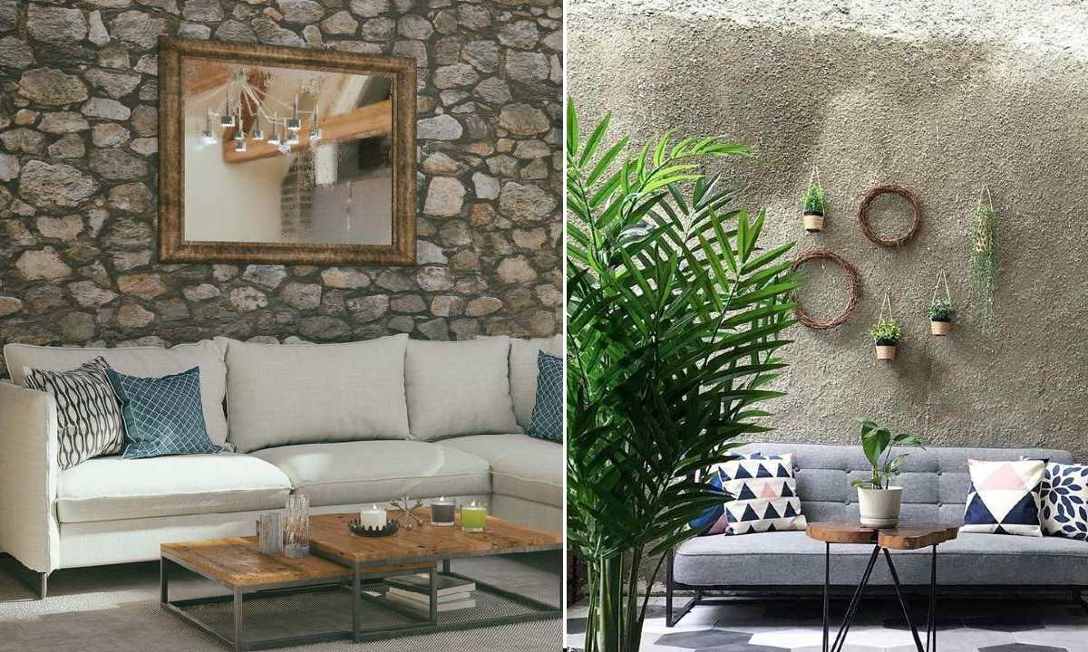 6 Inspirasi Desain Ruang Tamu Pakai Batu Alam yang Modern dan Industrial. Yuk, Tiru!