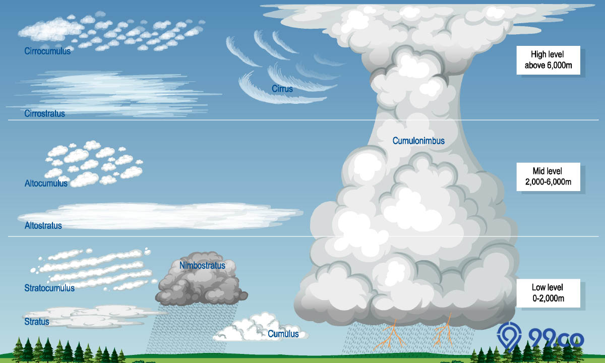 klasifikasi jenis jenis awan di langit