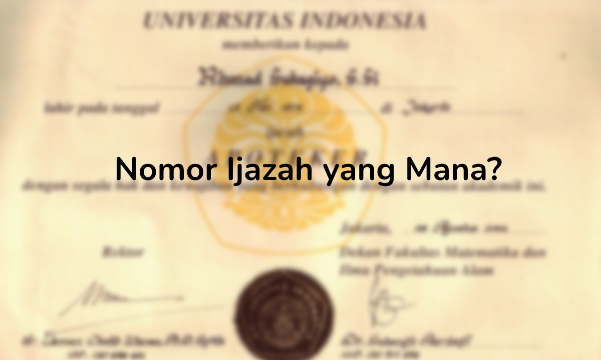 nomor ijazah yang mana