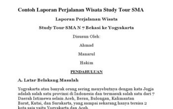 contoh laporan study tour
