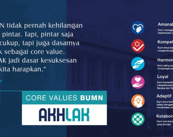 Core Values BUMN (AKHLAK) Disertai Contoh Panduan Perilakunya