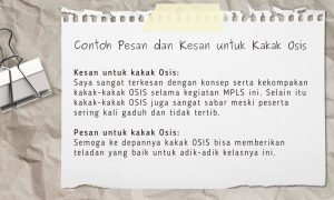 Contoh Pesan dan Kesan untuk Kakak Osis