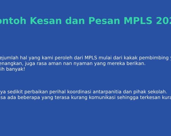 contoh kesan dan pesan mpls 2024
