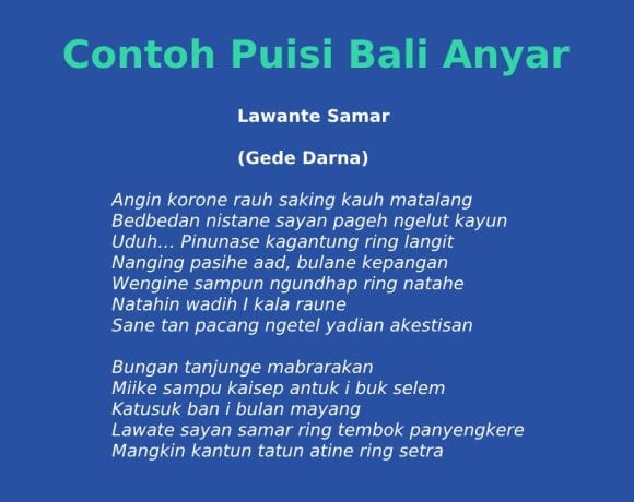 puisi bali anyar