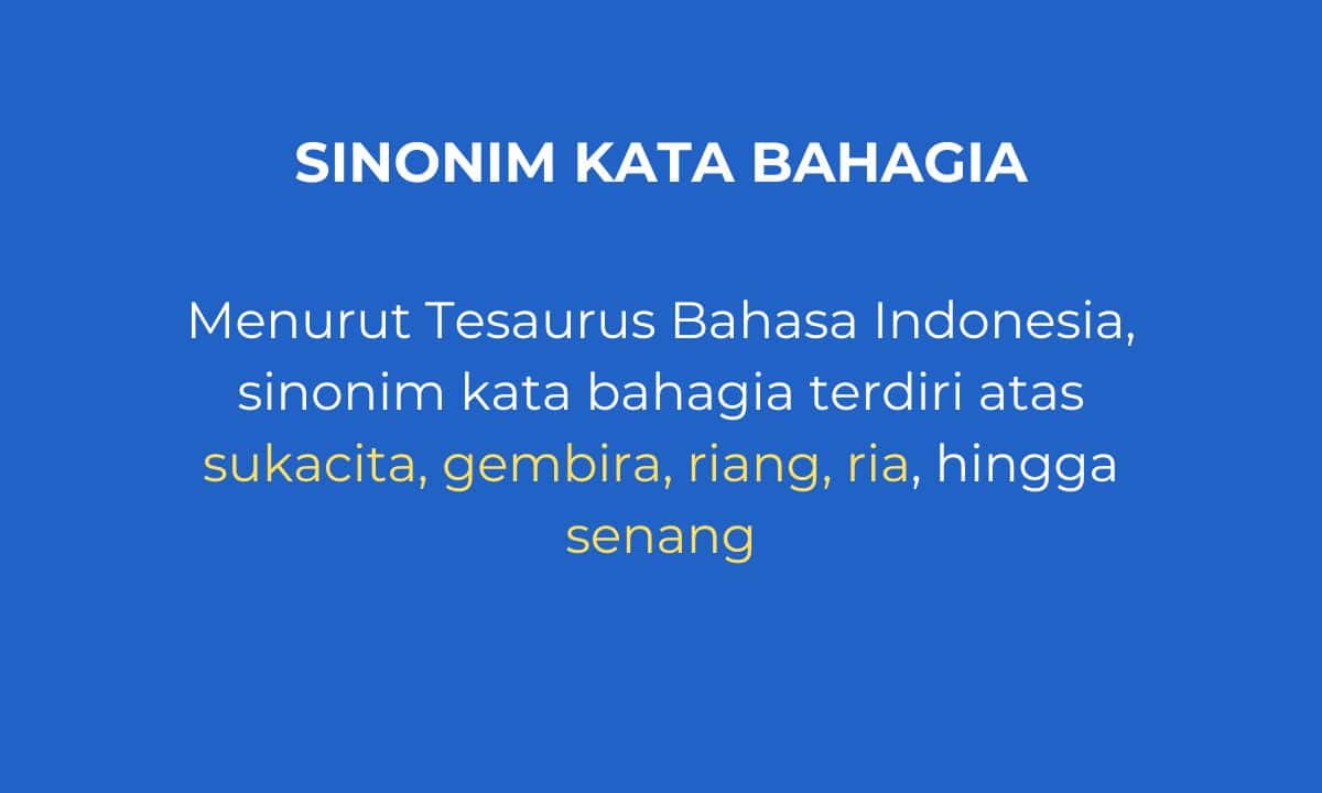 150+ Sinonim Kata Bahagia Lengkap dalam Bahasa Indonesia